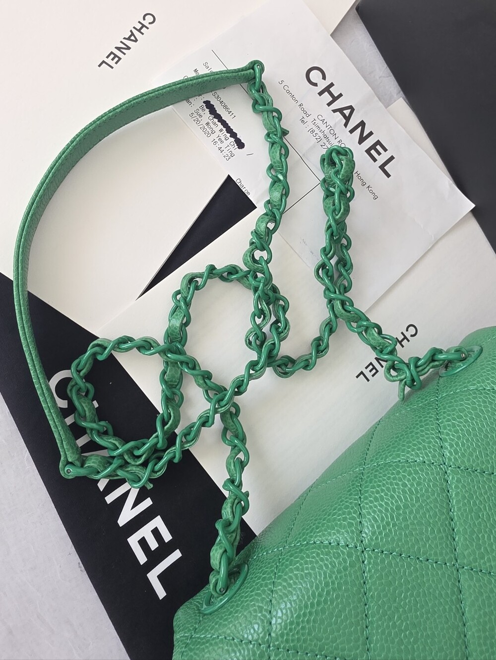 Auth CHANEL Quilted Caviar Incognito Mini Flap Crossbody Bag - Picture 8 of 11